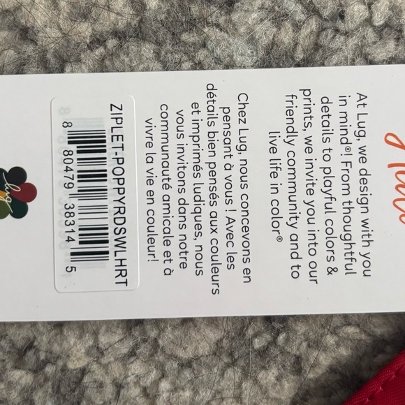 NWT Lug ziplet in poppy red - Picture 3 of 4